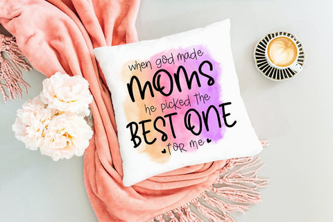 When God Made Moms - Mother's Day Sublimation I Mom PNG Sublimation Happy Printables Club 