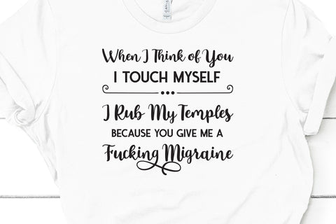When I Think of You I Touch Myself Adult SVG Design | So Fontsy SVG Crafting After Dark 
