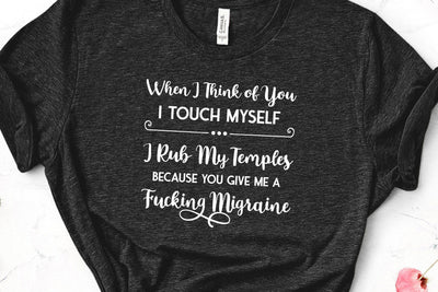 When I Think of You I Touch Myself Adult SVG Design | So Fontsy SVG Crafting After Dark 