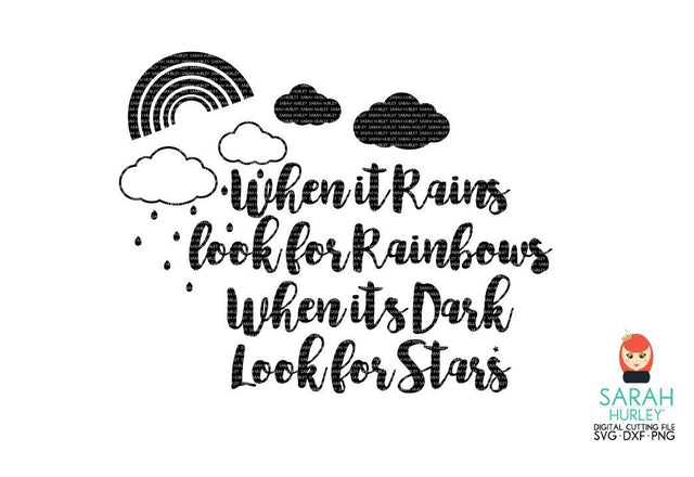 When It Rains Is Quote SVG Sarah Hurley 