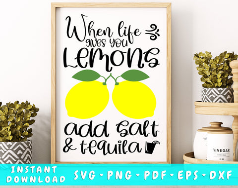 When Life Gives You Lemons Add Salt And Tequila SVG SVG HappyDesignStudio 