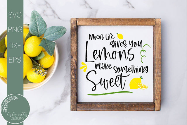 When Life Gives You Lemons Svg-Lemon Quote Svg-Summer Svg SVG Linden Valley Designs 