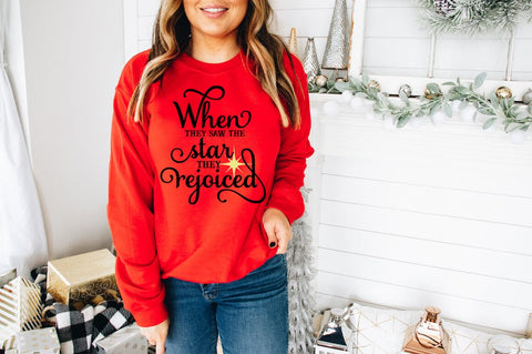 When They Saw The Star They Rejoiced SVG - Matthew 2:10 SVG Pickled Thistle Creative 