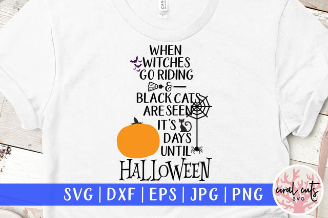 When Witches Goes Riding – Halloween SVG EPS DXF PNG Cutting Files SVG CoralCutsSVG 