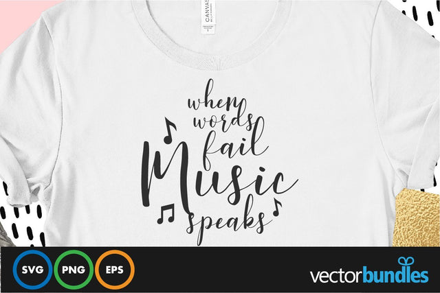 When words fail music speaks quote svg SVG vectorbundles 