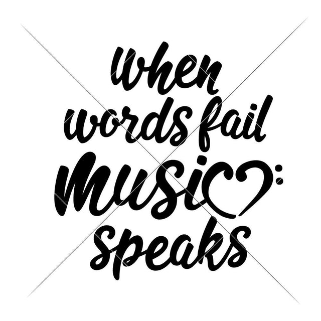 When Words fail Music speaks SVG Chameleon Cuttables 