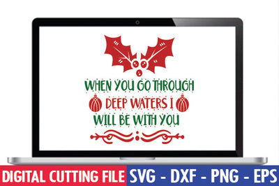 When you go through deep waters I will be with you SVG SVG thesvgfactory 