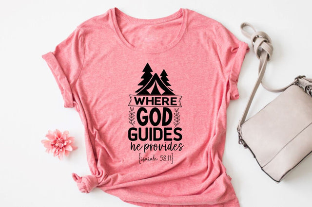 Where god guides he provides isaiah 58:11 SVG SVG DESIGNISTIC 