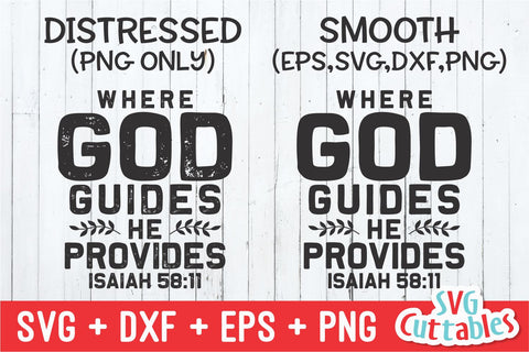 Where God Guides He Provides svg - Christian svg - Quote - svg - dxf - eps - png - Faith - Silhouette - Cricut - Digital Cut File SVG Svg Cuttables 