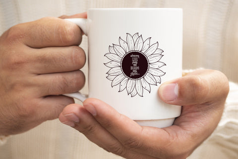 Wherever life plants you bloom with grace svg, Sunflower saying svg SVG SmmrDesign 