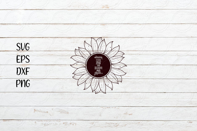 Wherever life plants you bloom with grace svg, Sunflower saying svg SVG SmmrDesign 