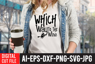Which Way to the Wine SVG Cut File SVG BlackCatsMedia 