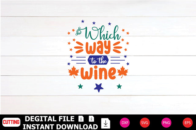 Which Way To The Wine SVG Shahin alam 