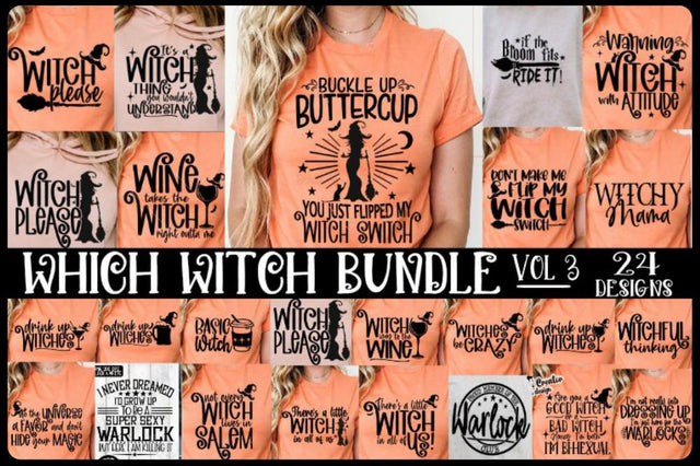 Which Witch Bundle - 24 Designs -Halloween SVG PNG EPS DXF SVG On the Beach Boutique 