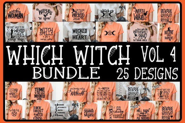 Which Witch Bundle - 25 Designs -Halloween SVG PNG EPS DXF SVG On the Beach Boutique 