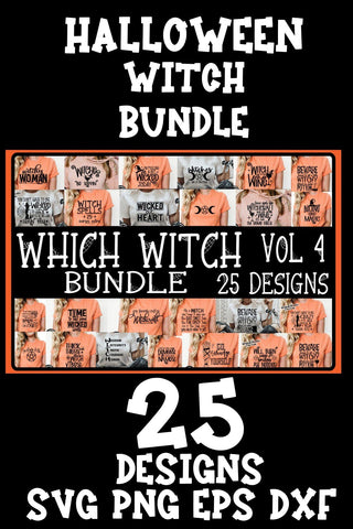 Which Witch Bundle - 25 Designs -Halloween SVG PNG EPS DXF SVG On the Beach Boutique 