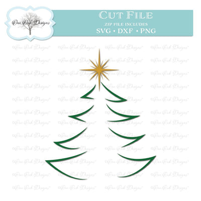 Whimsical Christmas Tree SVG One Oak Designs 