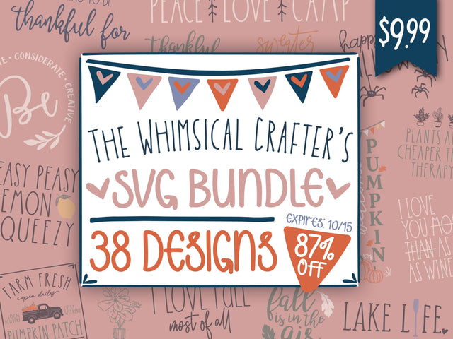 Whimsical Crafter's SVG Bundle Bundle So Fontsy Design Shop 