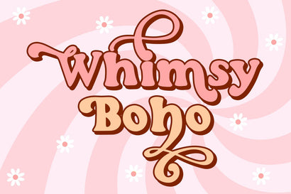 Whimsy Boho - A Retro Font Font Freeling Design House 