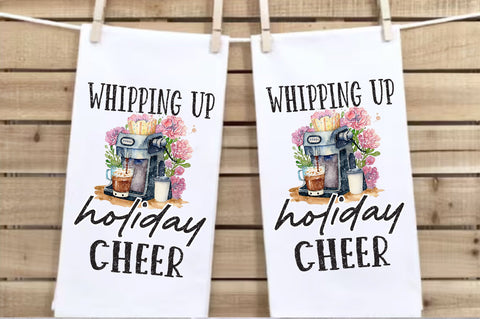 Whipping Up Holiday Cheer Mixer Towel Sublimation Sublimation Jagonath Roy 