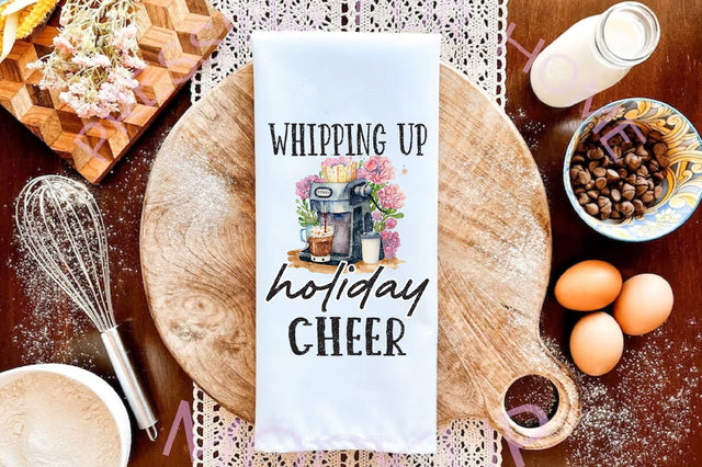 Whipping Up Holiday Cheer Mixer Towel Sublimation Sublimation Jagonath Roy 