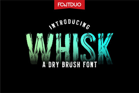 Whisk Dry Brush Font FontDuo 