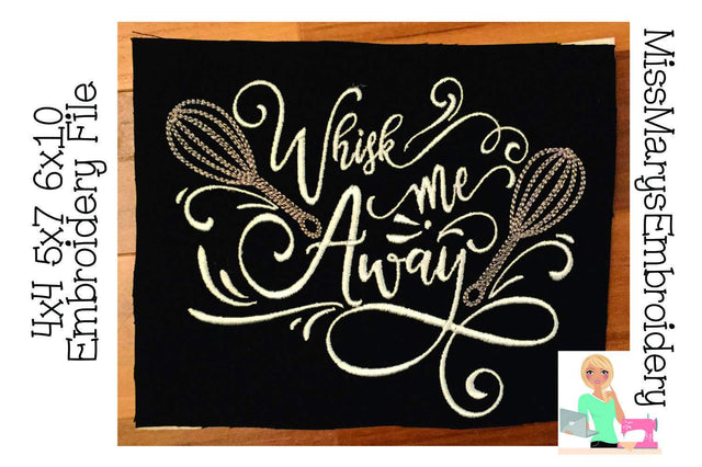 Whisk Me Away Embroidery Embroidery/Applique MissMarysEmbroidery 