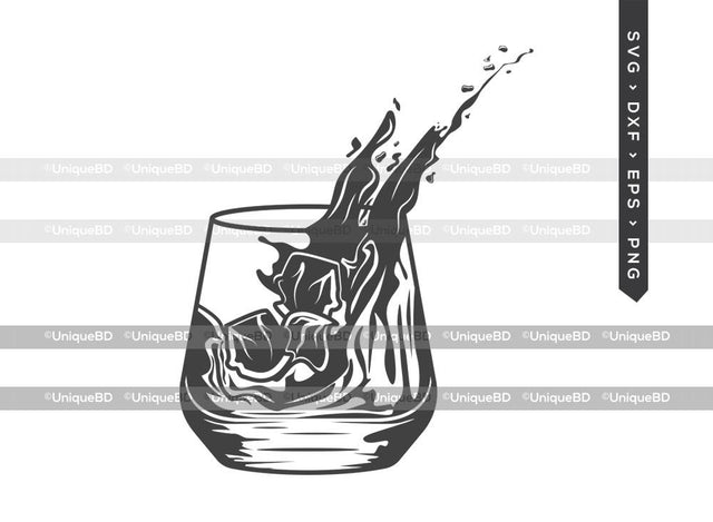 Whiskey Glass SVG Cut File | Whiskey Svg | Alcohol Glass Svg | Shot Glass Svg | Drinking Glass Svg | Glass Svg | Whiskey Glass Silhouette | Dxf | Eps | Png SVG ETC Craft 