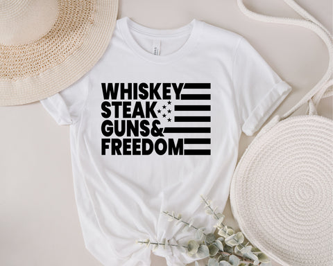 Whiskey Steak Guns & Freedom SVG, 4th of July svg, Independence Day svg, Patriotic Svg, Cut Files, for cricut, silhouette, Svg, Eps, Png SVG Fauz 