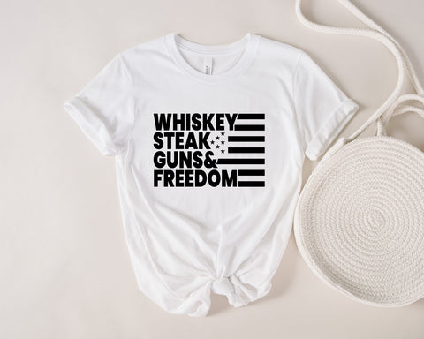 Whiskey Steak Guns & Freedom SVG, 4th of July svg, Independence Day svg, Patriotic Svg, Cut Files, for cricut, silhouette, Svg, Eps, Png SVG Fauz 
