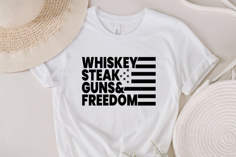 Whiskey Steak Guns Freedom SVG, Patriotic mens svg, July 4th Cut File, Patriotic Saying, Military USA Flag, dxf eps png, svg files Cricut SVG Fauz 