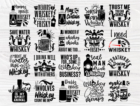 Whiskey SVG Bundle, Drinking Svg, Cricut Cut Files SVG TonisArtStudio 