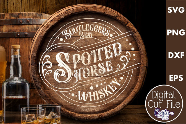 Whiskey Svg | Vintage Prohibition Svg | Round Alcohol Svg SVG Crafty Mama Studios 