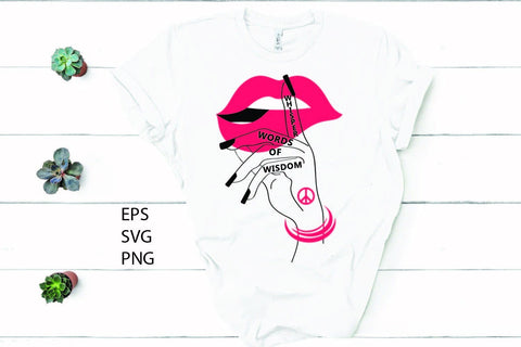 Whisper words of wisdom, tShirt svg, lipssvg, finger on lips SVG Paper Switch 