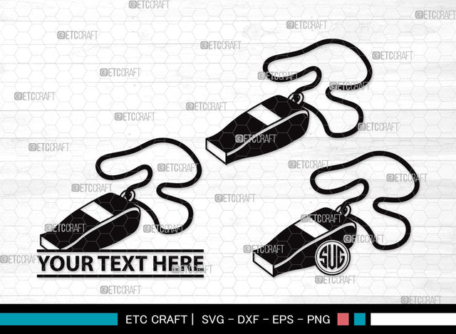 Whistle Monogram SVG | Sport Svg | Sports Whistle Svg | Coach Whistle Svg | Whistle Clipart SVG ETC Craft 