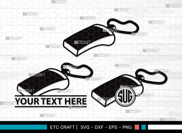 Whistle Monogram SVG | Sport Svg | Sports Whistle Svg | Coach Whistle Svg | Whistle Clipart SVG ETC Craft 