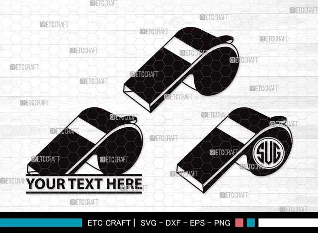 Whistle Monogram SVG | Sport Svg | Sports Whistle Svg | Coach Whistle Svg | Whistle Clipart SVG ETC Craft 