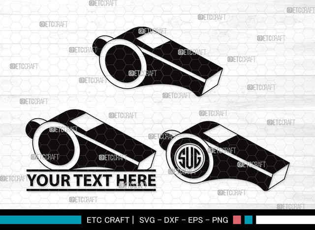 Whistle Monogram SVG | Sport Svg | Sports Whistle Svg | Coach Whistle Svg | Whistle Clipart SVG ETC Craft 