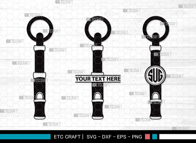 Whistle Monogram SVG | Sport Svg | Sports Whistle Svg | Coach Whistle Svg | Whistle Clipart SVG ETC Craft 