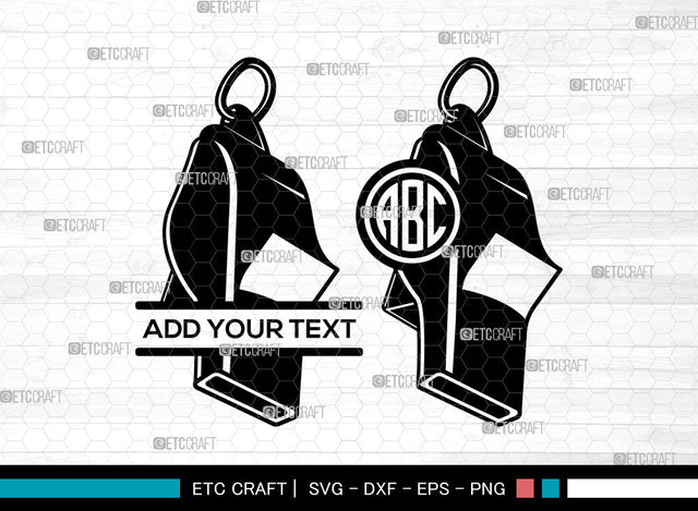 Whistle SVG, Referee Whistle Svg, Sports Whistle Svg, Coach Whistle Svg, Split Monogram Svg SVG ETC Craft 