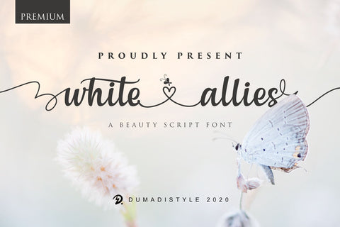 white allies Font Dumadistyle 
