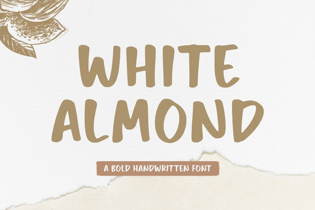 White Almond - Handwritten font Font Timur type 
