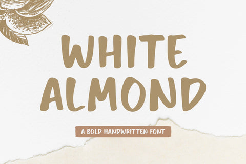 White Almond - Handwritten font Font Timur type 