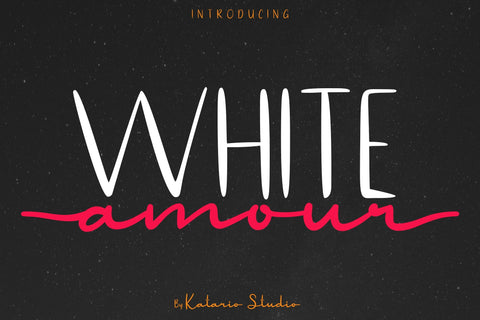 White Amour | Lovely Handwritten Font Duo Font Katario Studio 