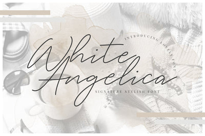White Angelica Signature Font Creatype Studio 