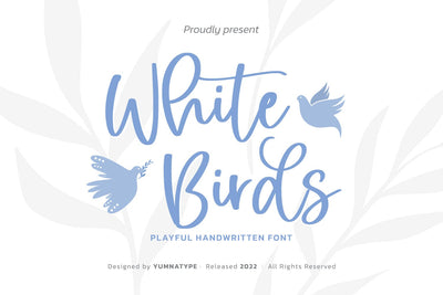 White Birds Font yumnatype 