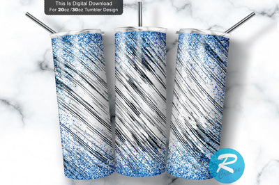 White blue Glitter 20 oz / 30 oz Tumbler PNG Sublimation Regulrcrative 