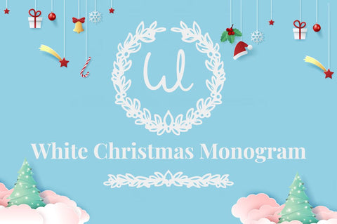 White Christmas Monogram Font Attype studio 