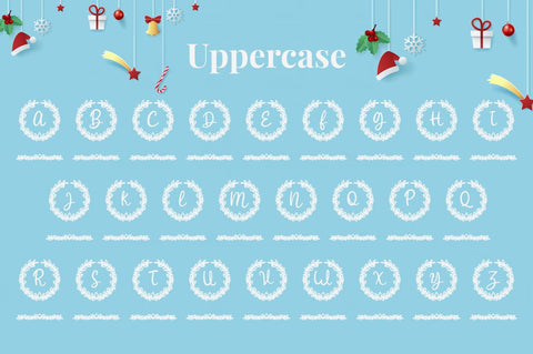 White Christmas Monogram Font Attype studio 