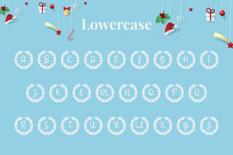 White Christmas Monogram Font Attype studio 